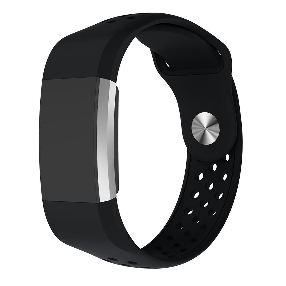 Silikoniranneke Urheilu Fitbit Charge 2 musta