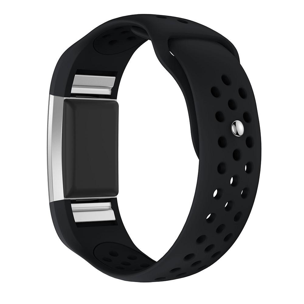 Silikoniranneke Urheilu Fitbit Charge 2 musta