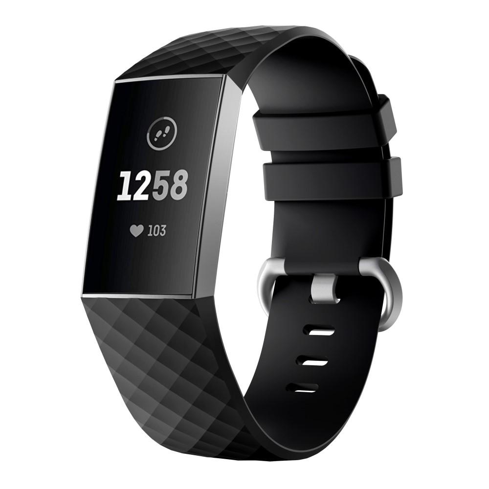 Silikoniranneke Fitbit Charge 3/4 musta