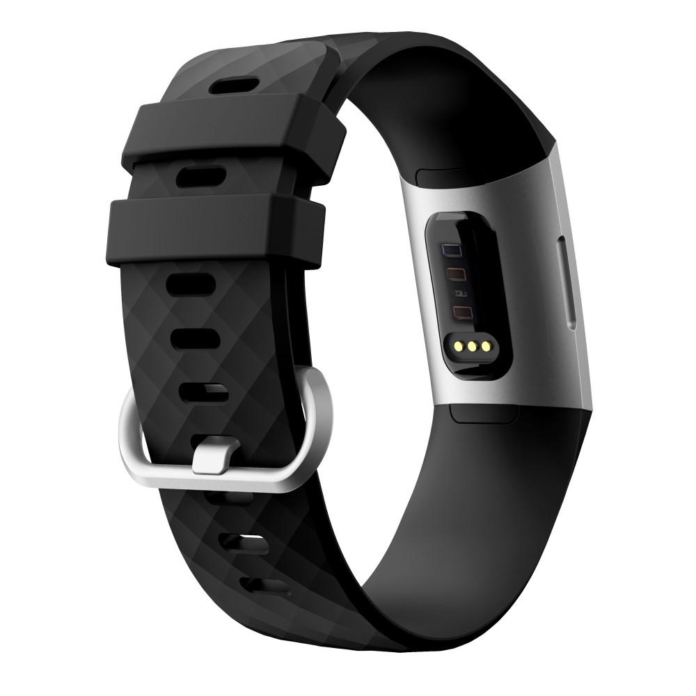 Silikoniranneke Fitbit Charge 3/4 musta