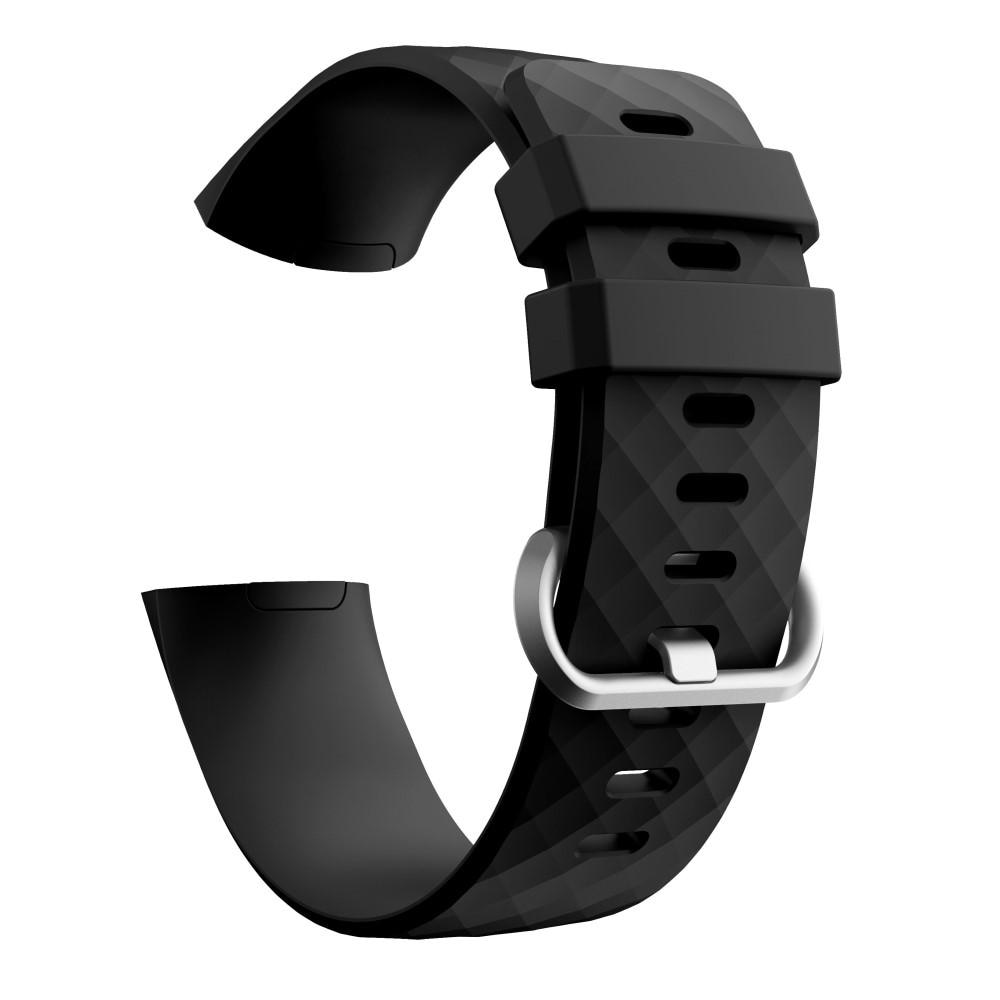 Silikoniranneke Fitbit Charge 3/4 musta