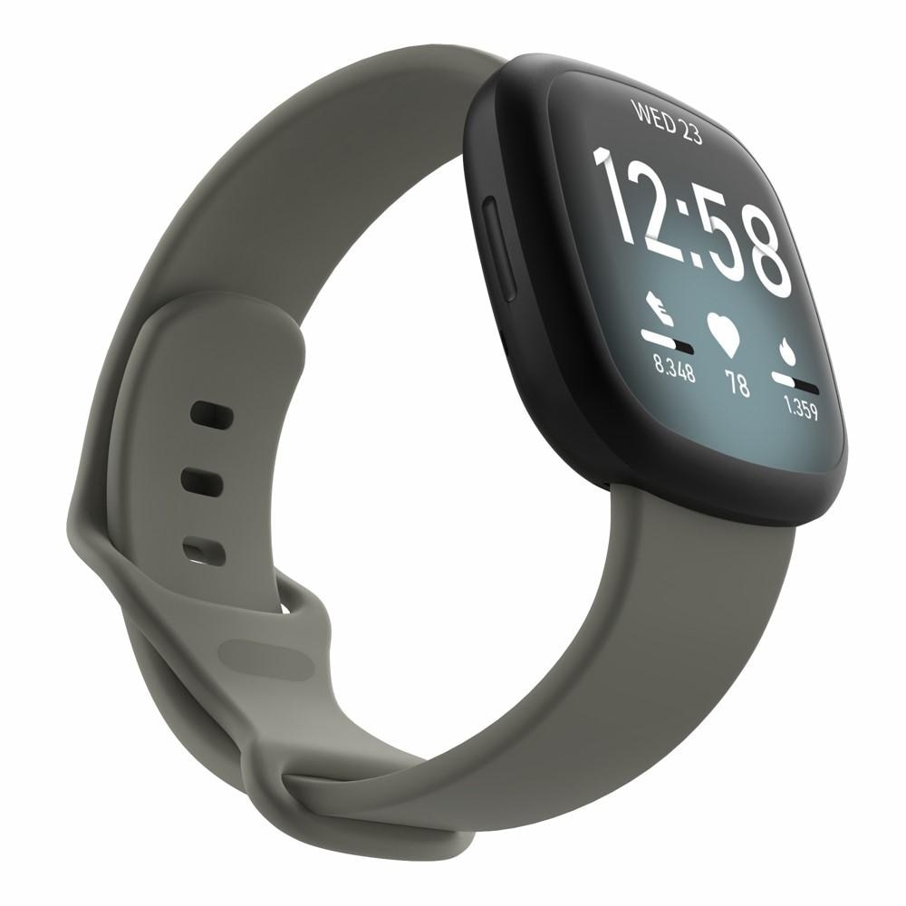 Silikoniranneke Fitbit Versa 3/Sense harmaa (Small)