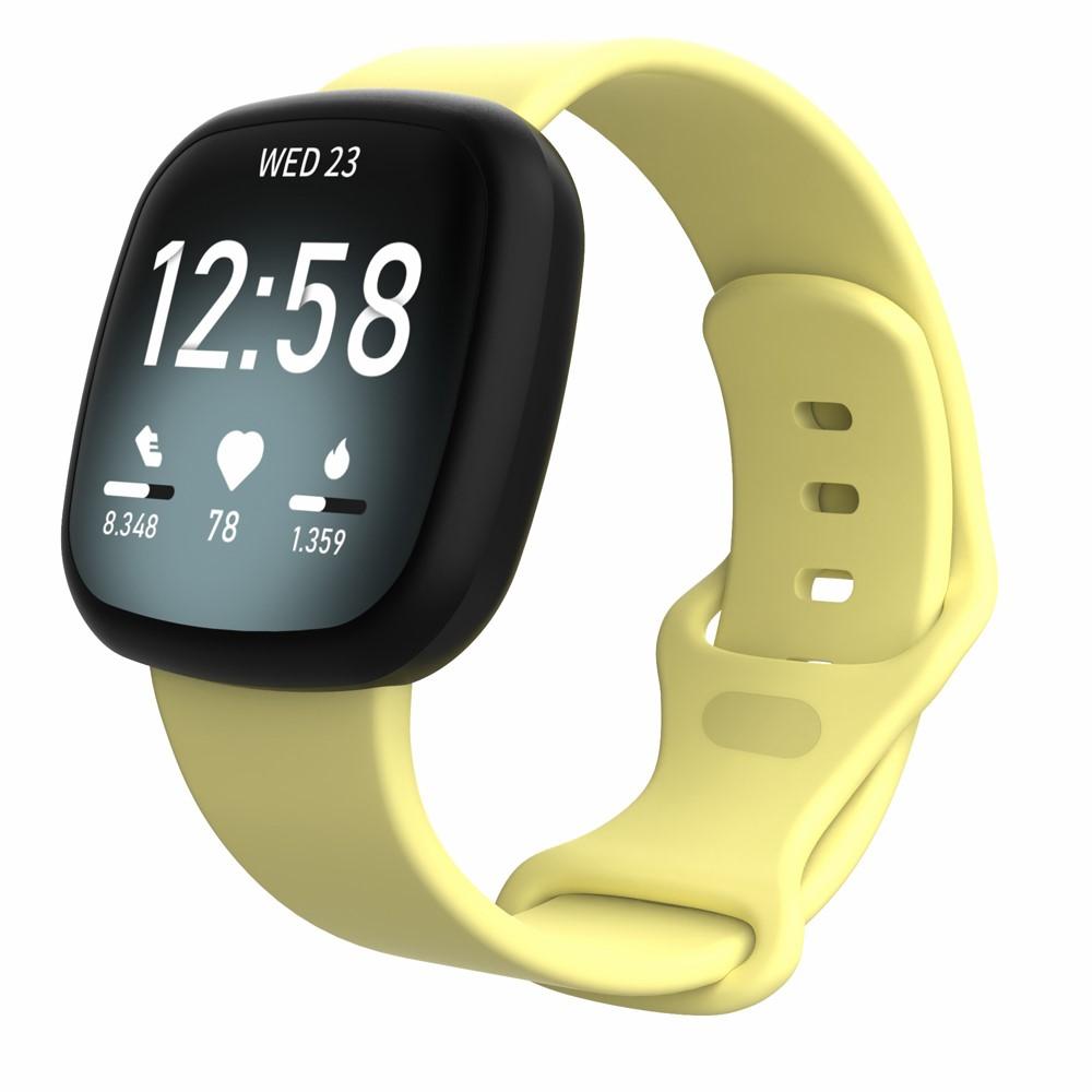 Silikoniranneke Fitbit Versa 3/Sense keltainen (Small)