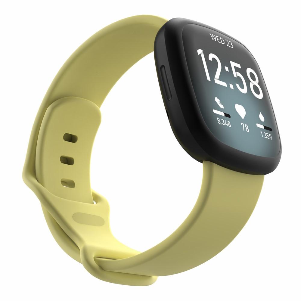 Silikoniranneke Fitbit Versa 3/Sense keltainen (Small)