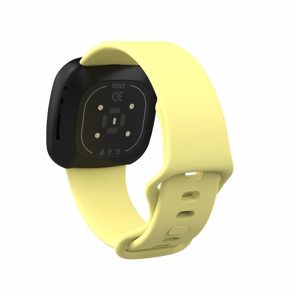 Silikoniranneke Fitbit Versa 3/Sense keltainen (Small)