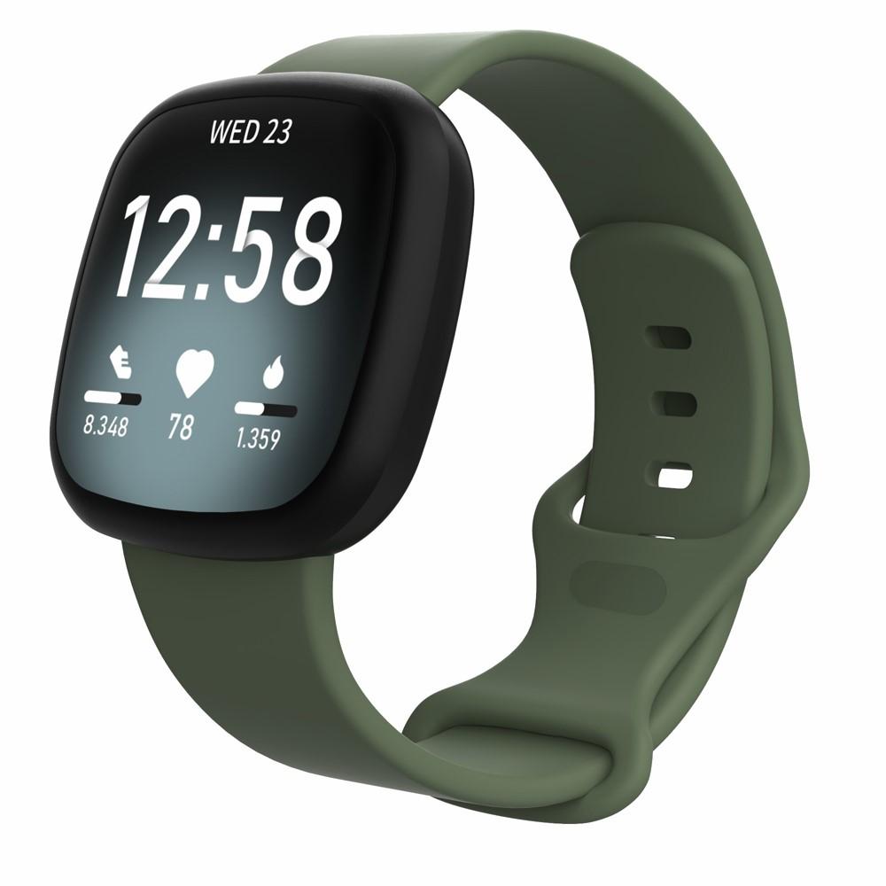 Silikoniranneke Fitbit Versa 3/Sense vihreä (Small)