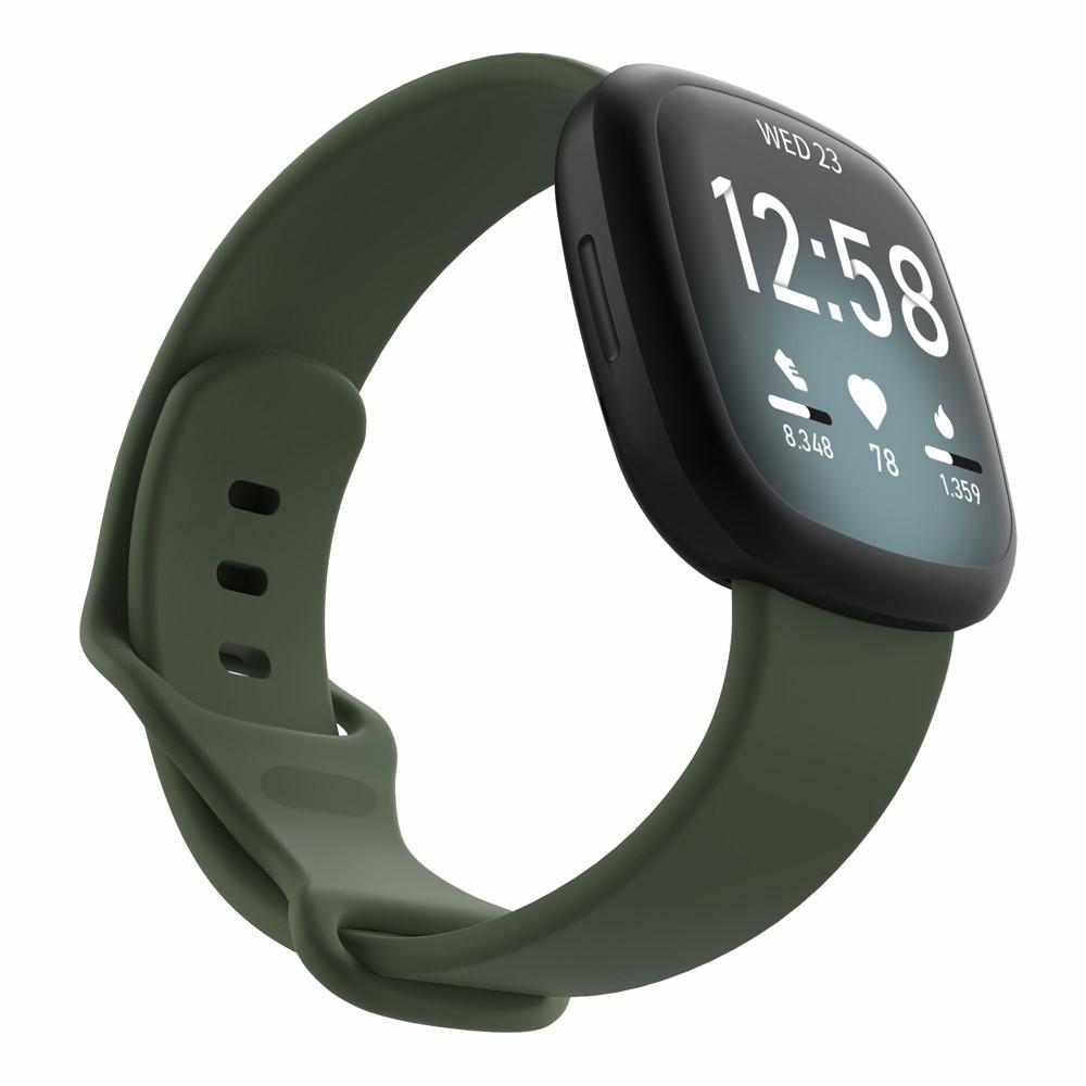 Silikoniranneke Fitbit Versa 3/Sense vihreä (Small)