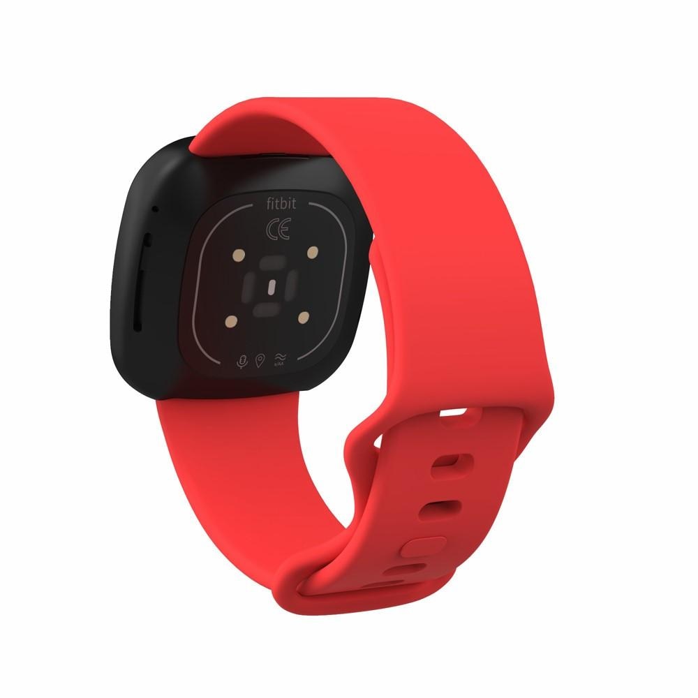 Silikoniranneke Fitbit Versa 3/Sense punainen (Small)