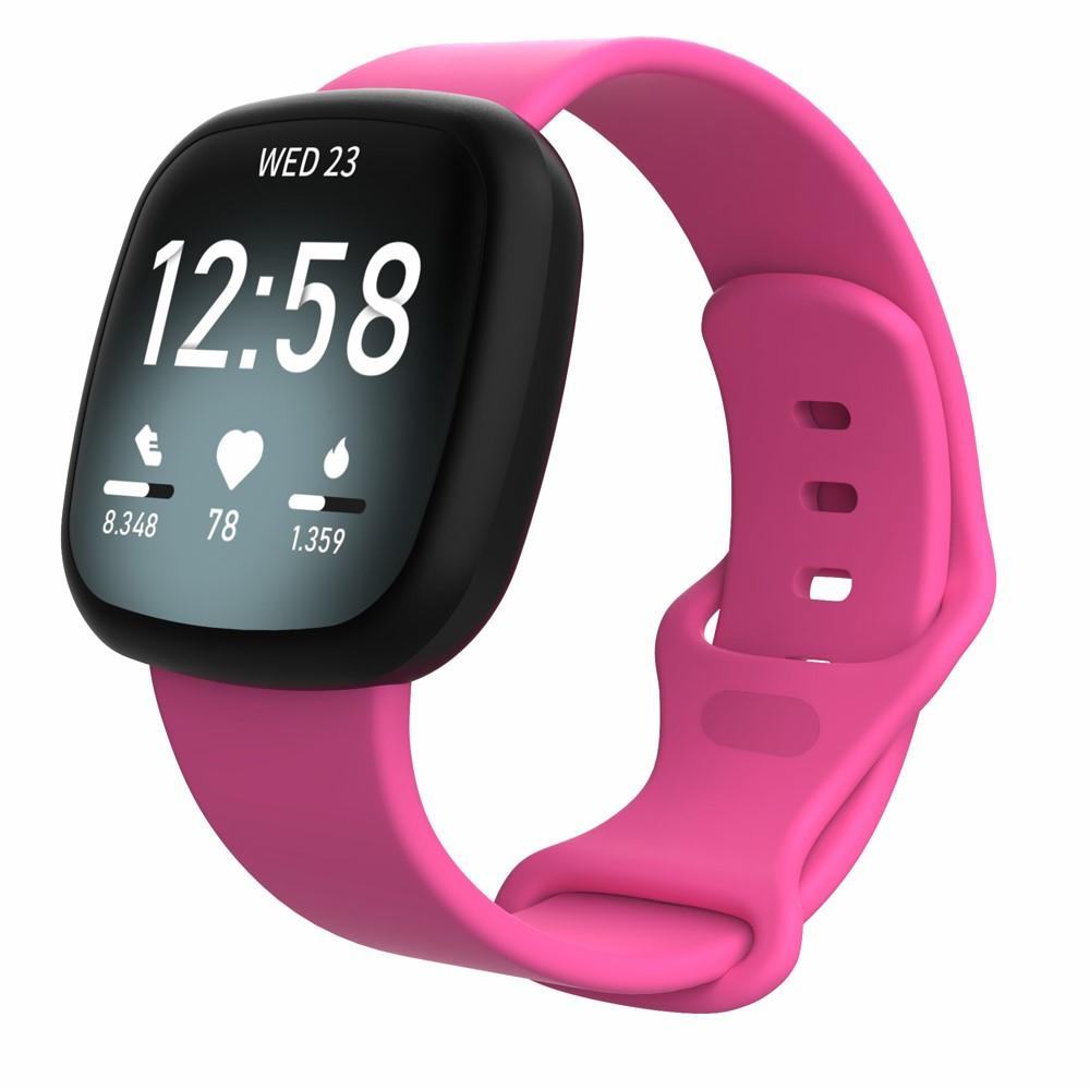 Silikoniranneke Fitbit Versa 3/Sense vaaleanpunainen (Small)