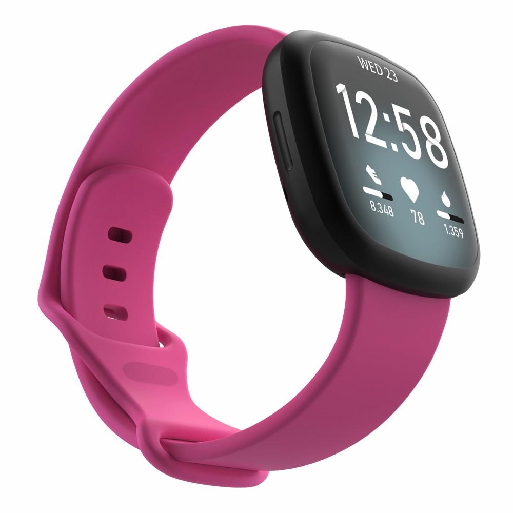 Silikoniranneke Fitbit Versa 3/Sense vaaleanpunainen (Small)