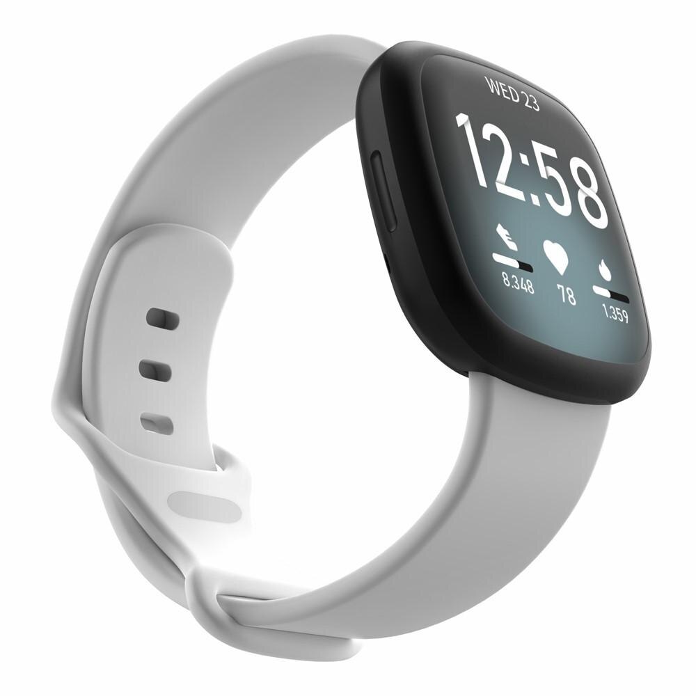 Silikoniranneke Fitbit Versa 3/Sense valkoinen (Small)
