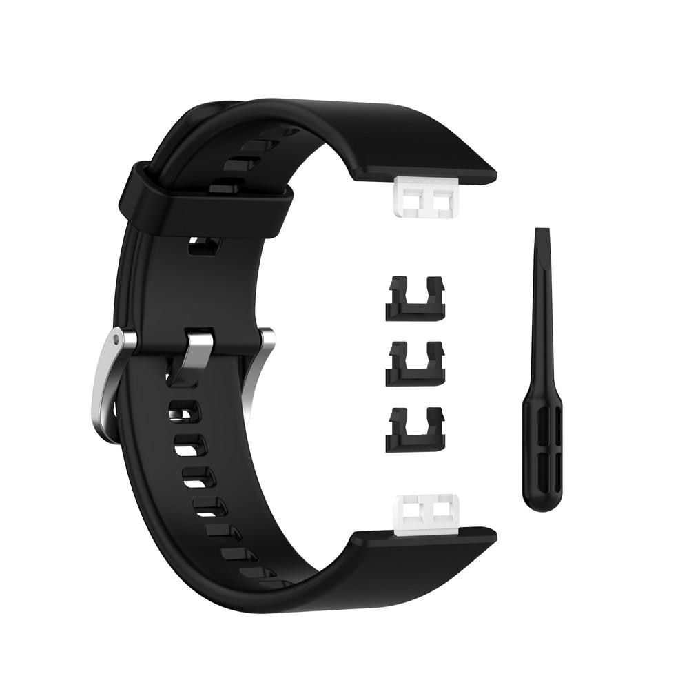 Silikoniranneke Huawei Watch Fit musta