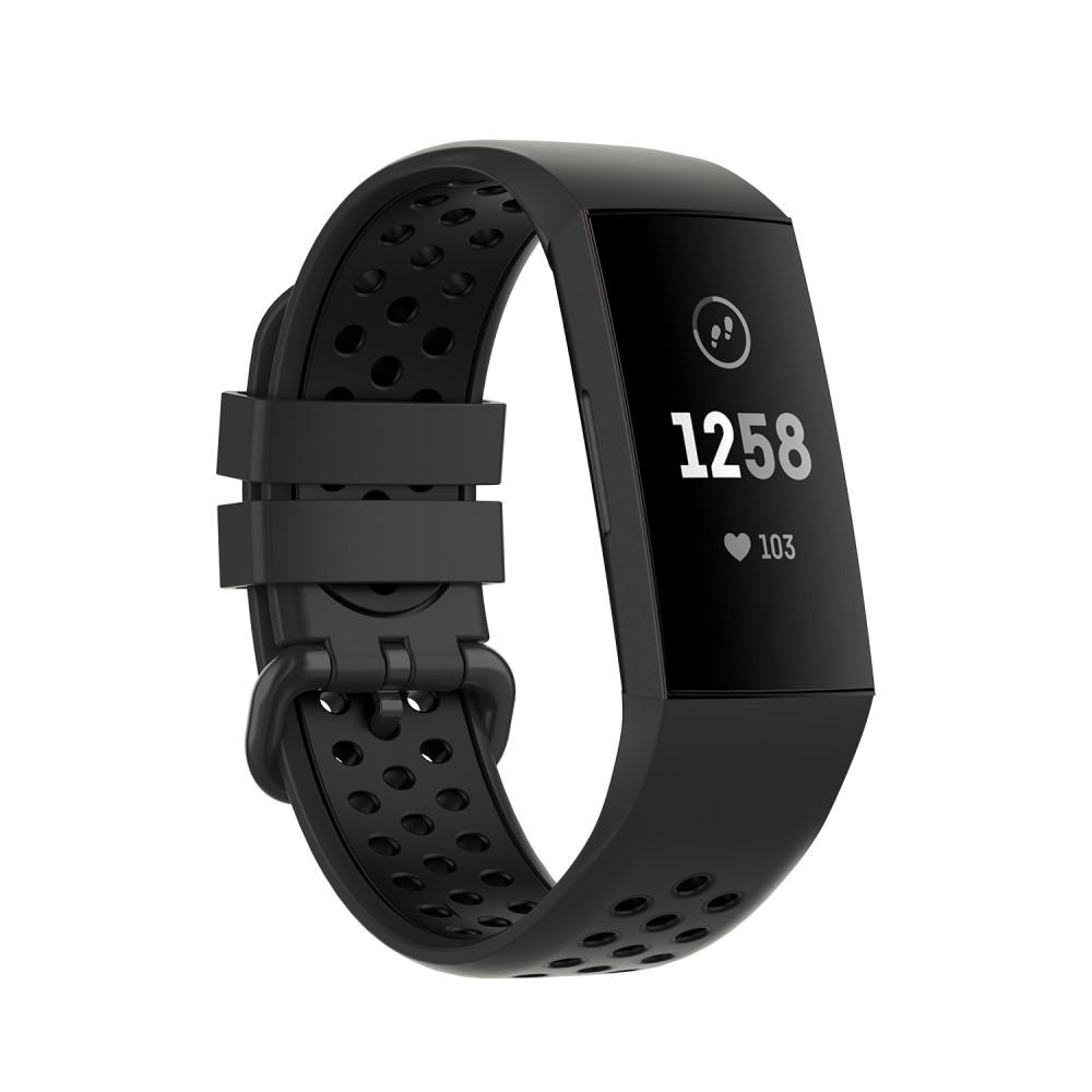 Silikoniranneke Urheilu Fitbit Charge 3/4 harmaa
