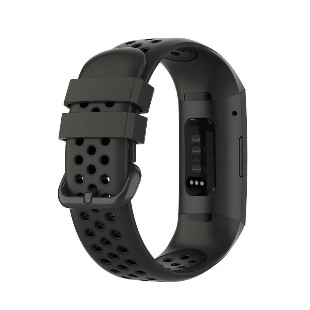 Silikoniranneke Urheilu Fitbit Charge 3/4 harmaa