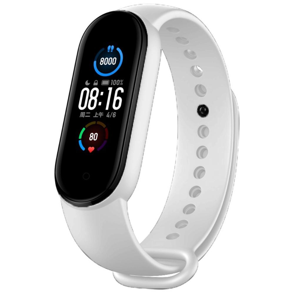 Silikoniranneke Xiaomi Mi Band 5/6 valkoinen