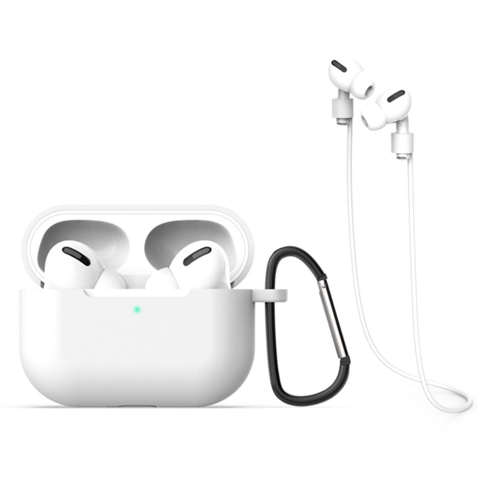 AirPods Pro Silikonikuori karbiinhaalla Valkoinen