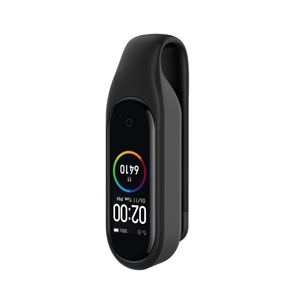 Xiaomi Mi Band 3/4 Silikonipidike/clip Musta