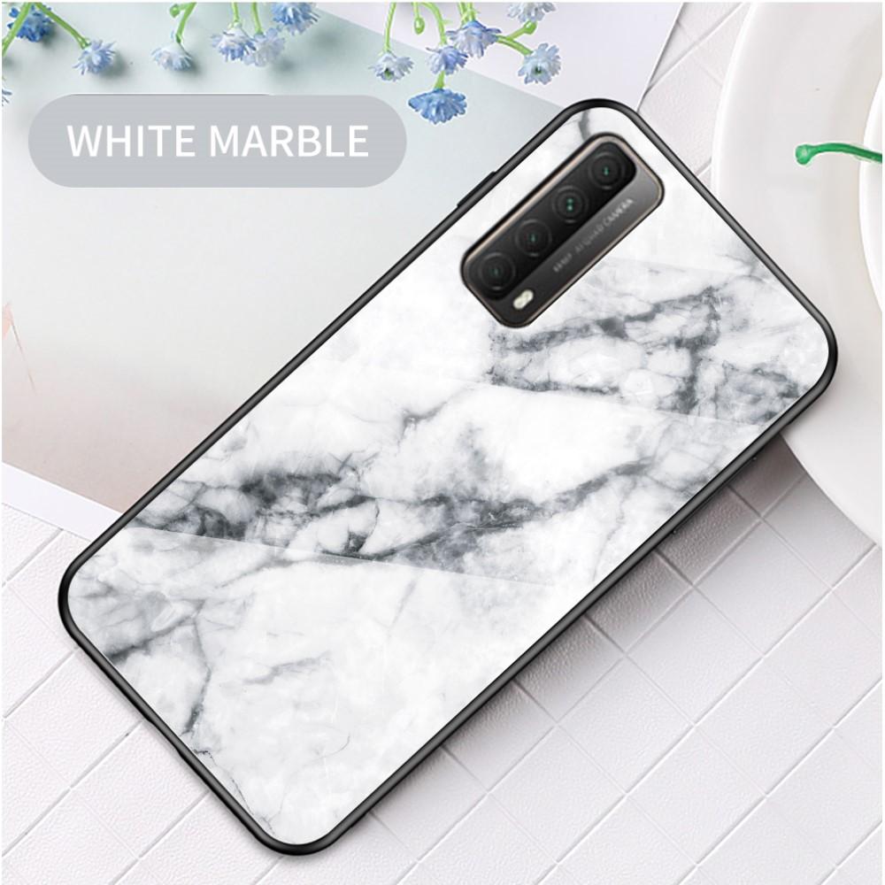 Panssarilasi Kuori Huawei P Smart 2021 valkoinen marmori