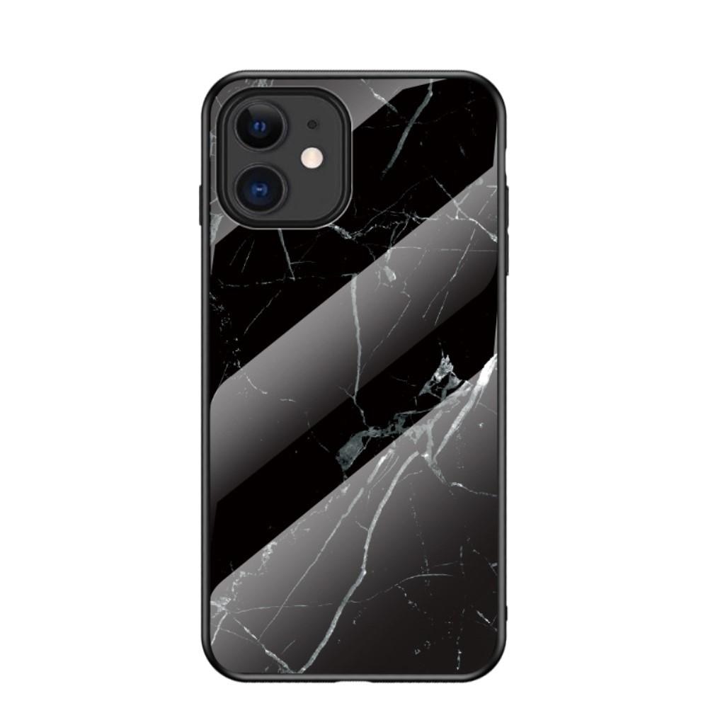 Panssarilasi Kuori iPhone 12 Mini musta marmori