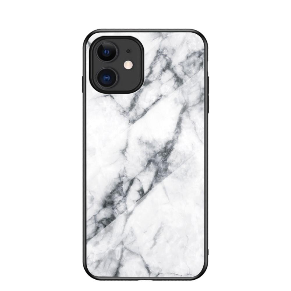 Panssarilasi Kuori iPhone 12 Mini valkoinen marmori