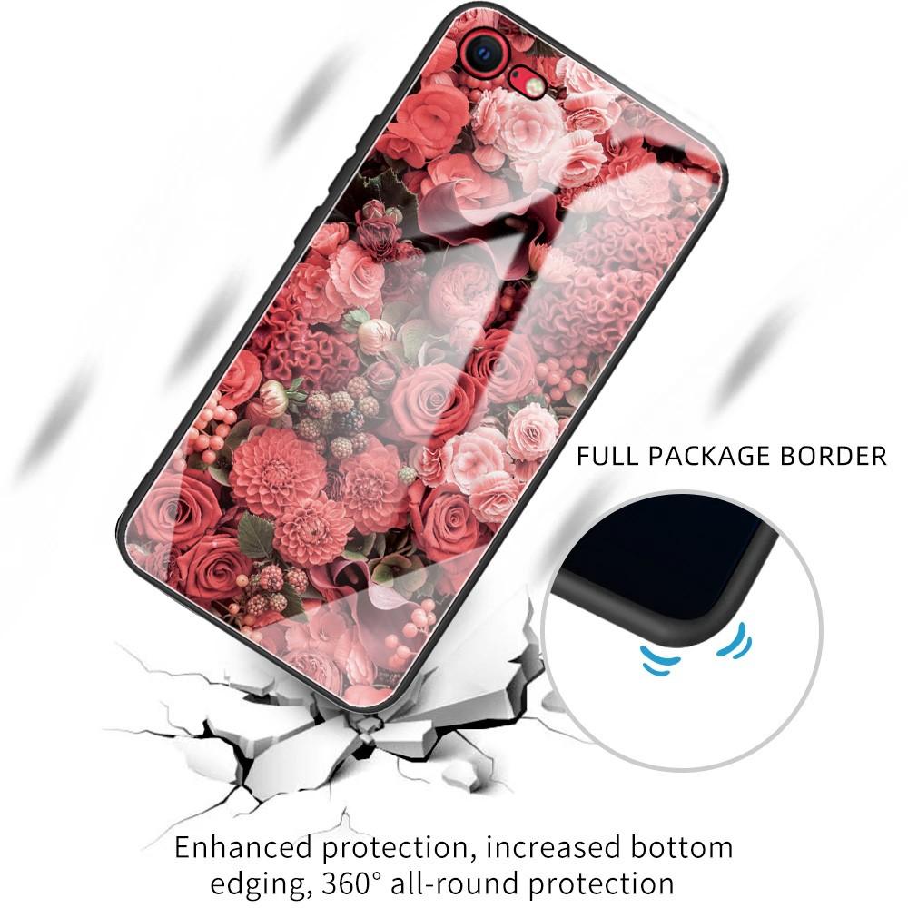 Panssarilasi Kuori iPhone SE (2022) ruusuja