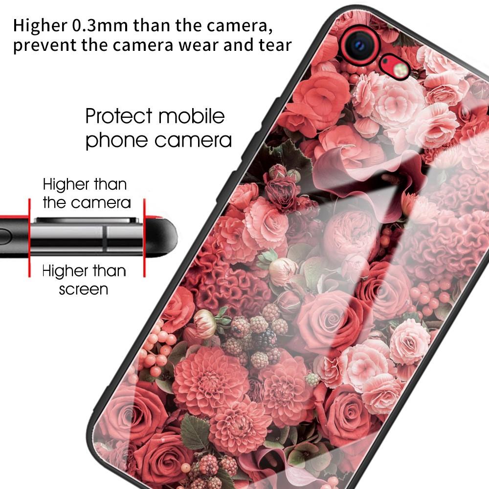 Panssarilasi Kuori iPhone SE (2022) ruusuja