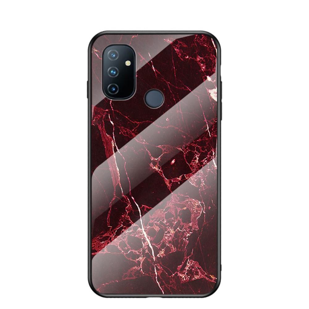 Panssarilasi Kuori OnePlus Nord N100 punainen marmori