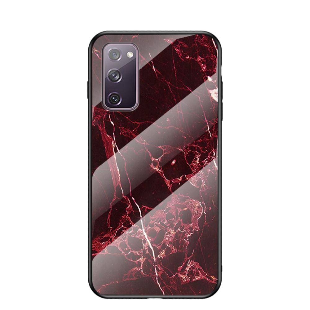 Panssarilasi Kuori Samsung Galaxy S20 FE punainen marmori