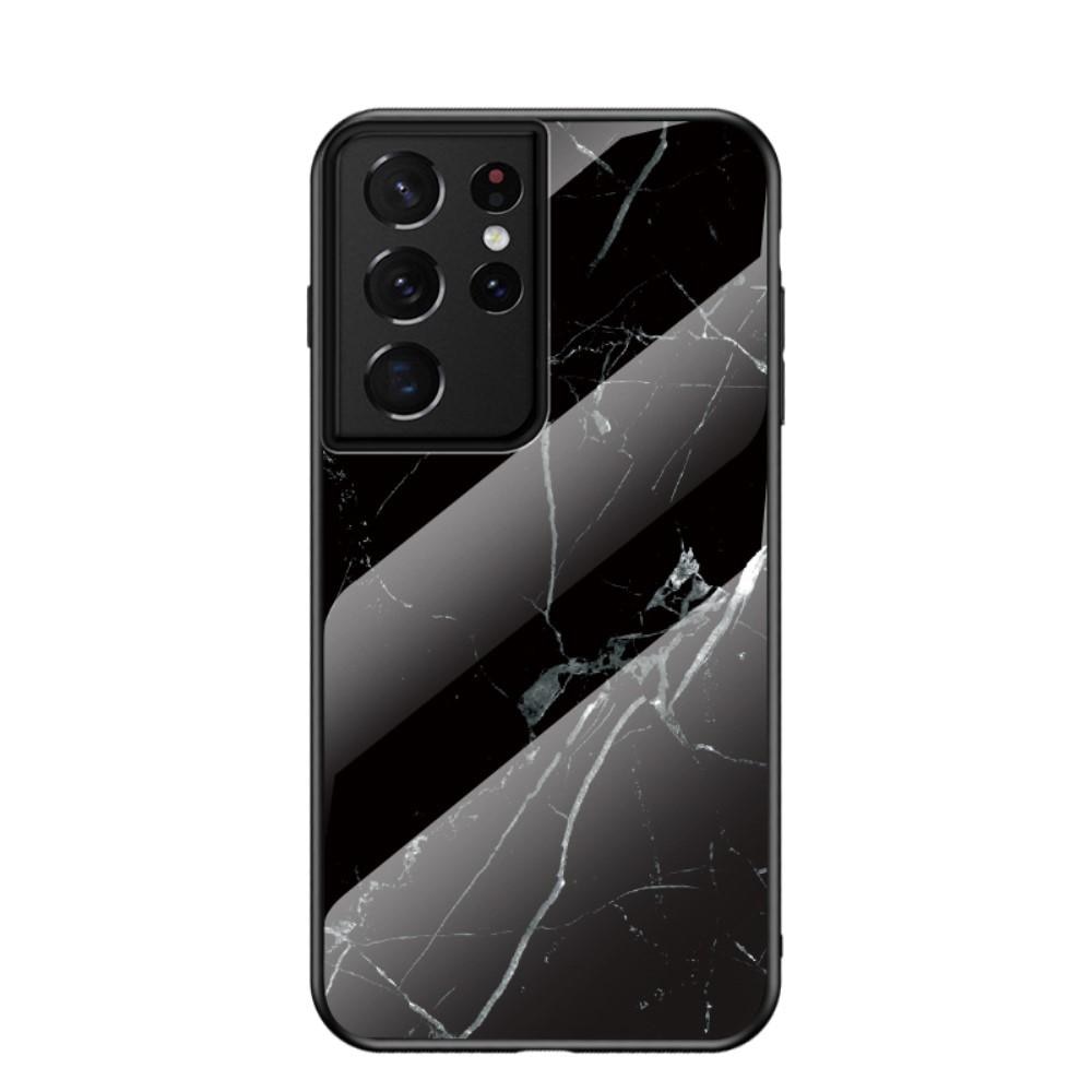 Panssarilasi Kuori Samsung Galaxy S21 Ultra musta marmori