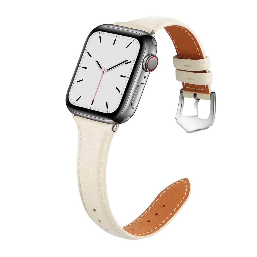 Slim Nahkaranneke Apple Watch SE 40mm beige