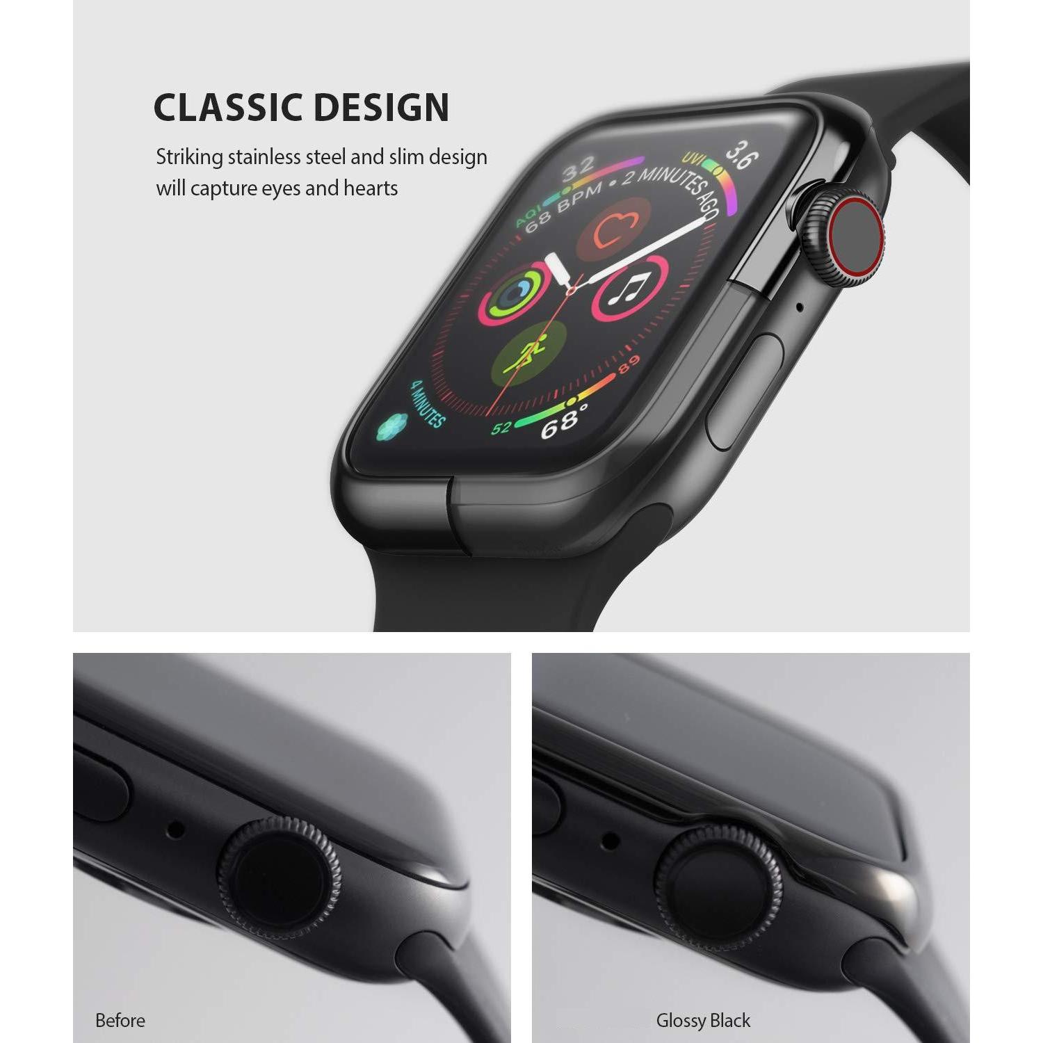 Bezel Styling Apple Watch 44mm Glossy Black