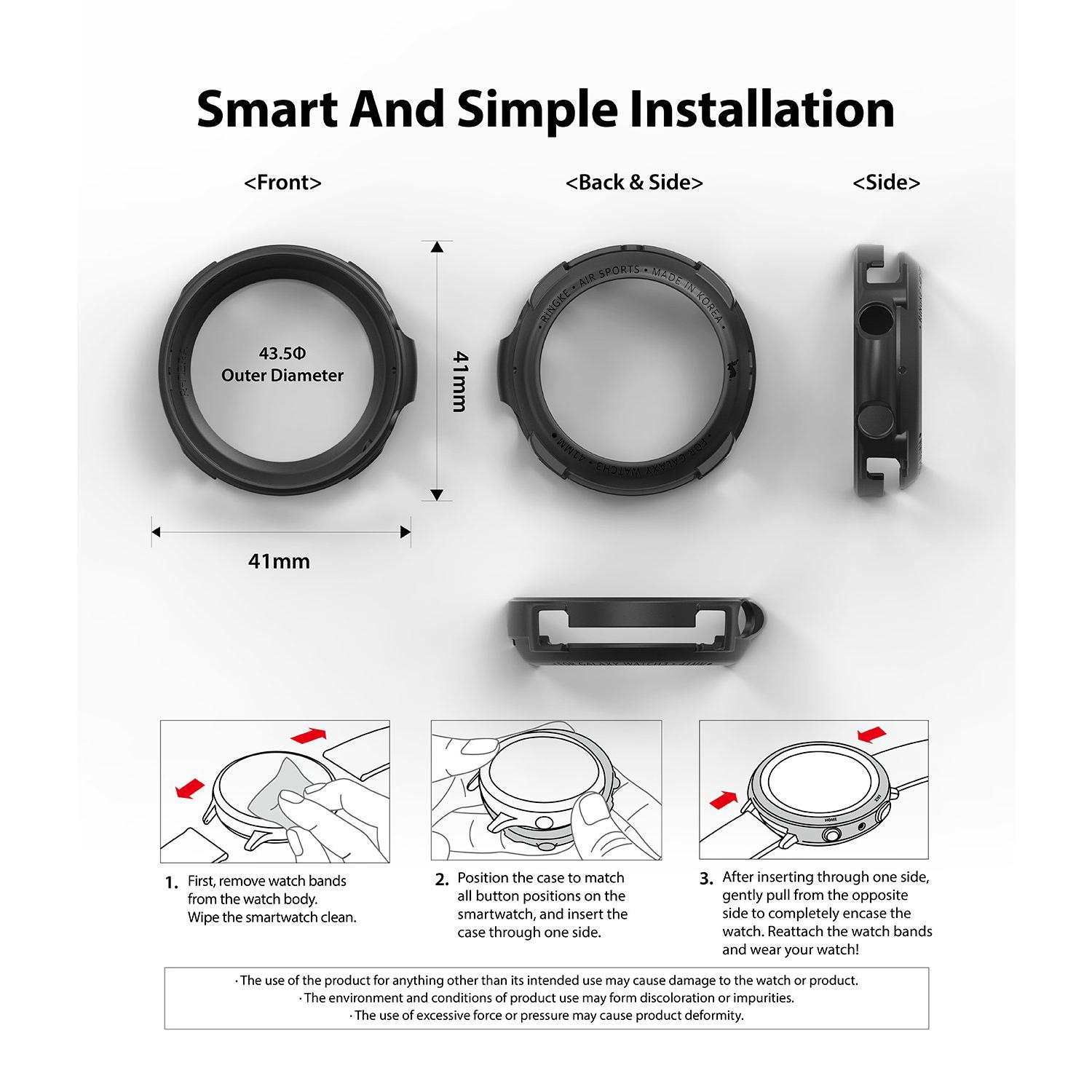 Air Sports Case Samsung Galaxy Watch 3 41mm Musta