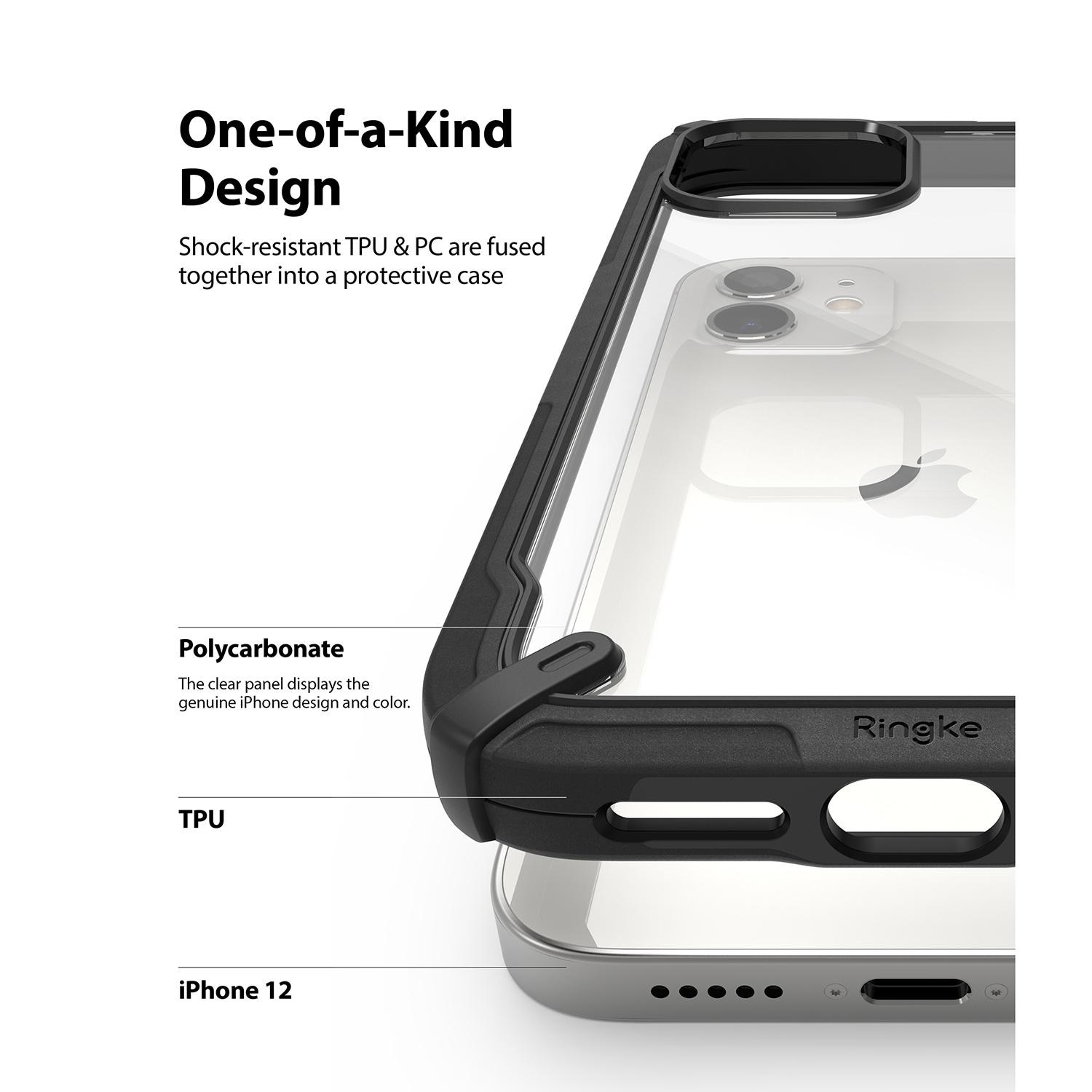Fusion X Case iPhone 12/iPhone 12 Pro Musta