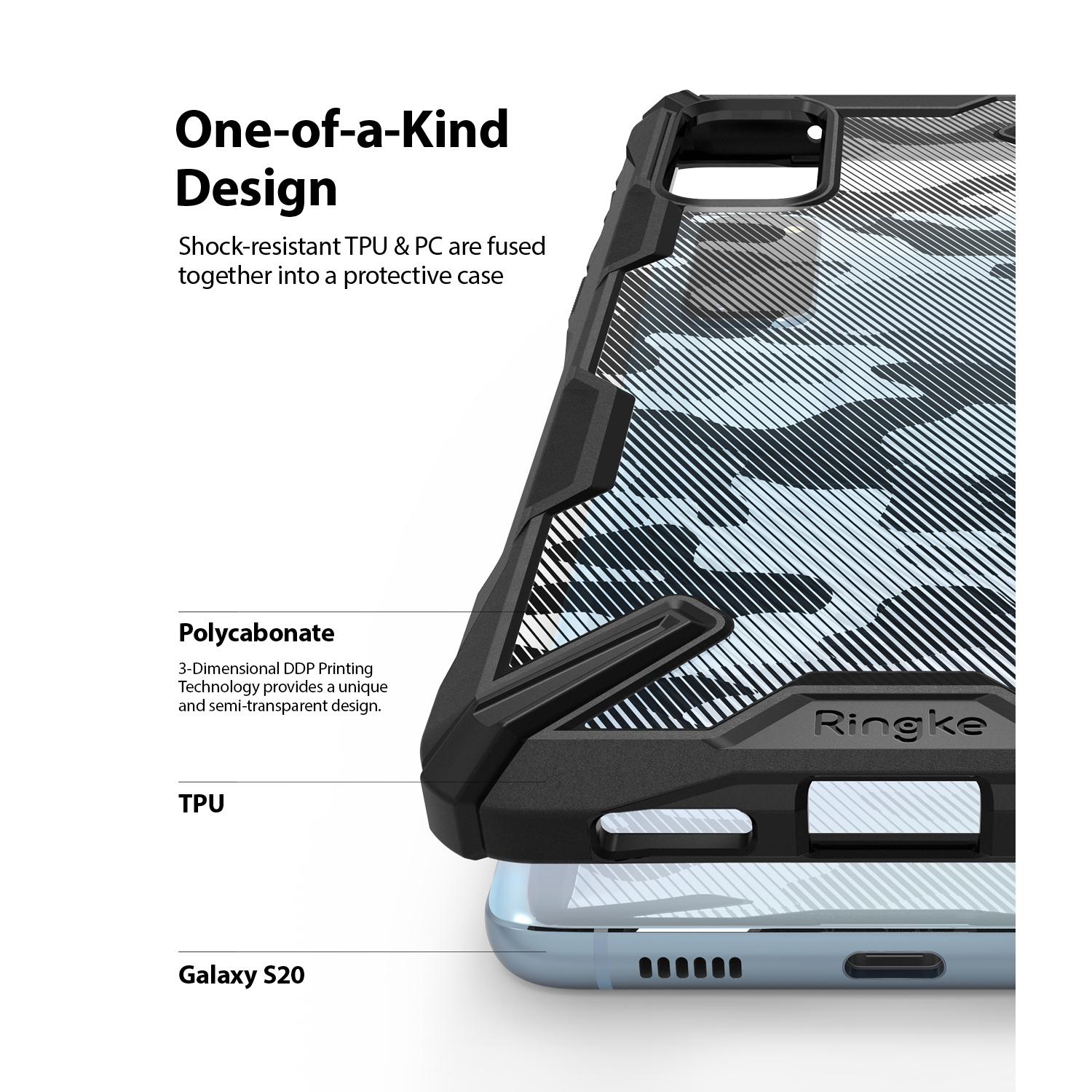 Fusion X Design Case Galaxy S20 Camo Black