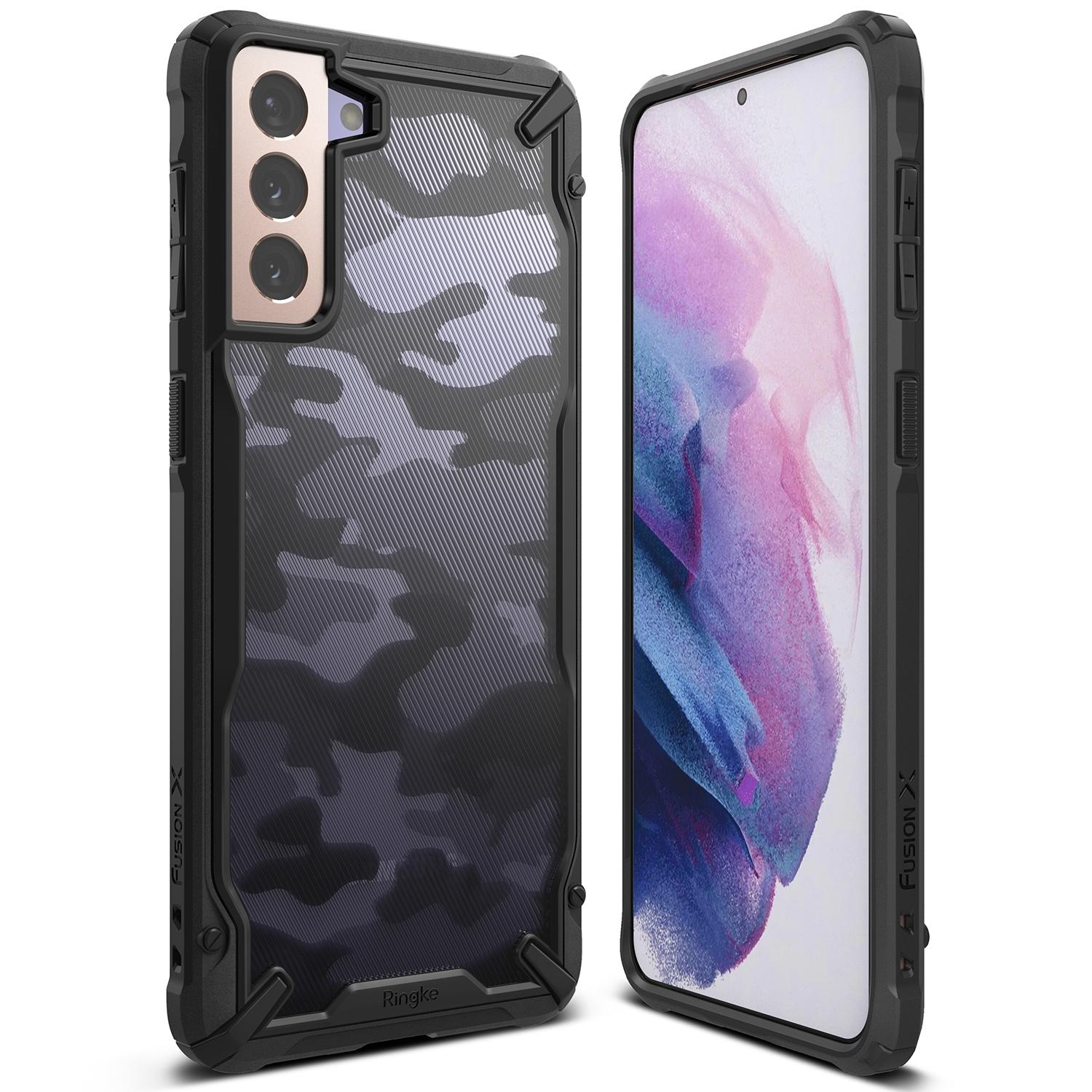 Fusion X Design Case Galaxy S21 Camo Black