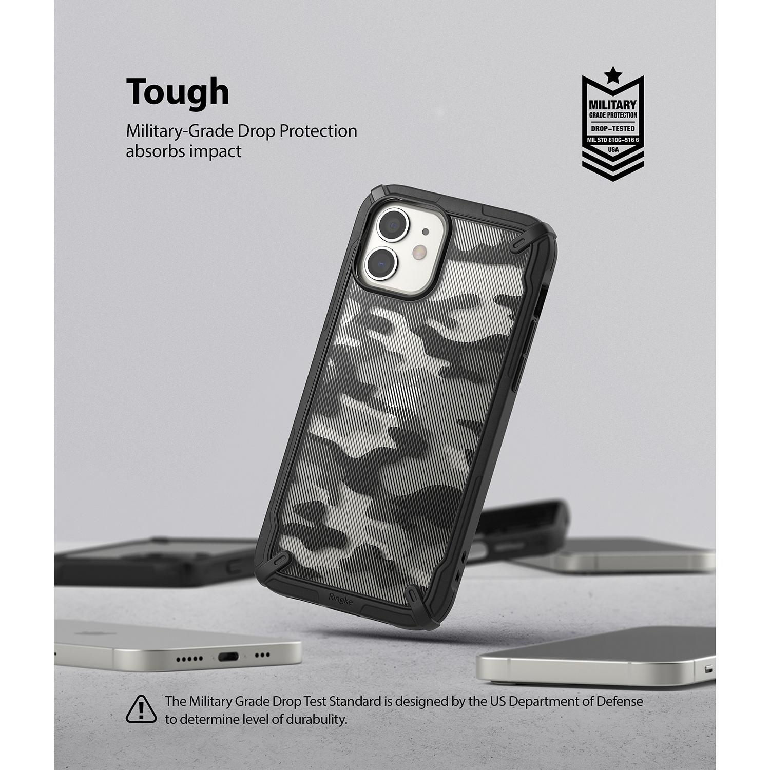 Fusion X Design Case iPhone 12/12 Pro Camo Black