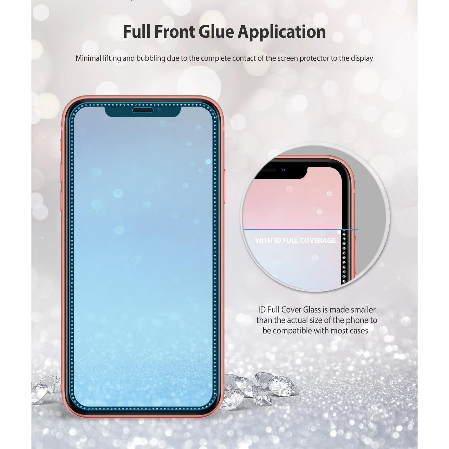 Invisible Defender Glass Jewel Edition iPhone 11/XR Musta
