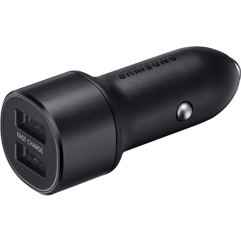 Dual Car Fast Charger 15W USB-C Musta