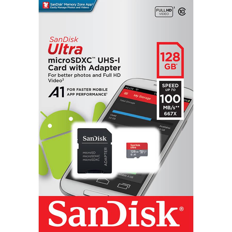 128GB microSDXC Class 10 UHS-I 120MB/s microSDX Universal
