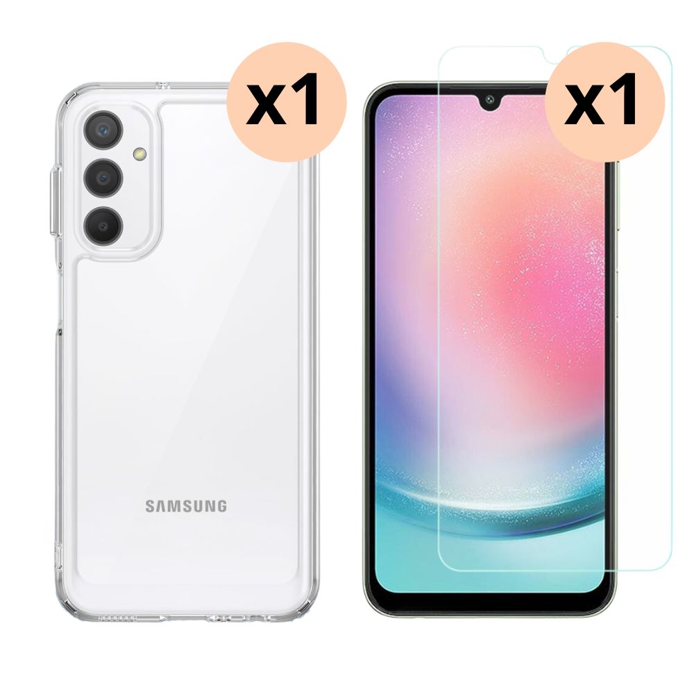 Samsung Galaxy A24 Setti Kuori ja Näytönsuoja