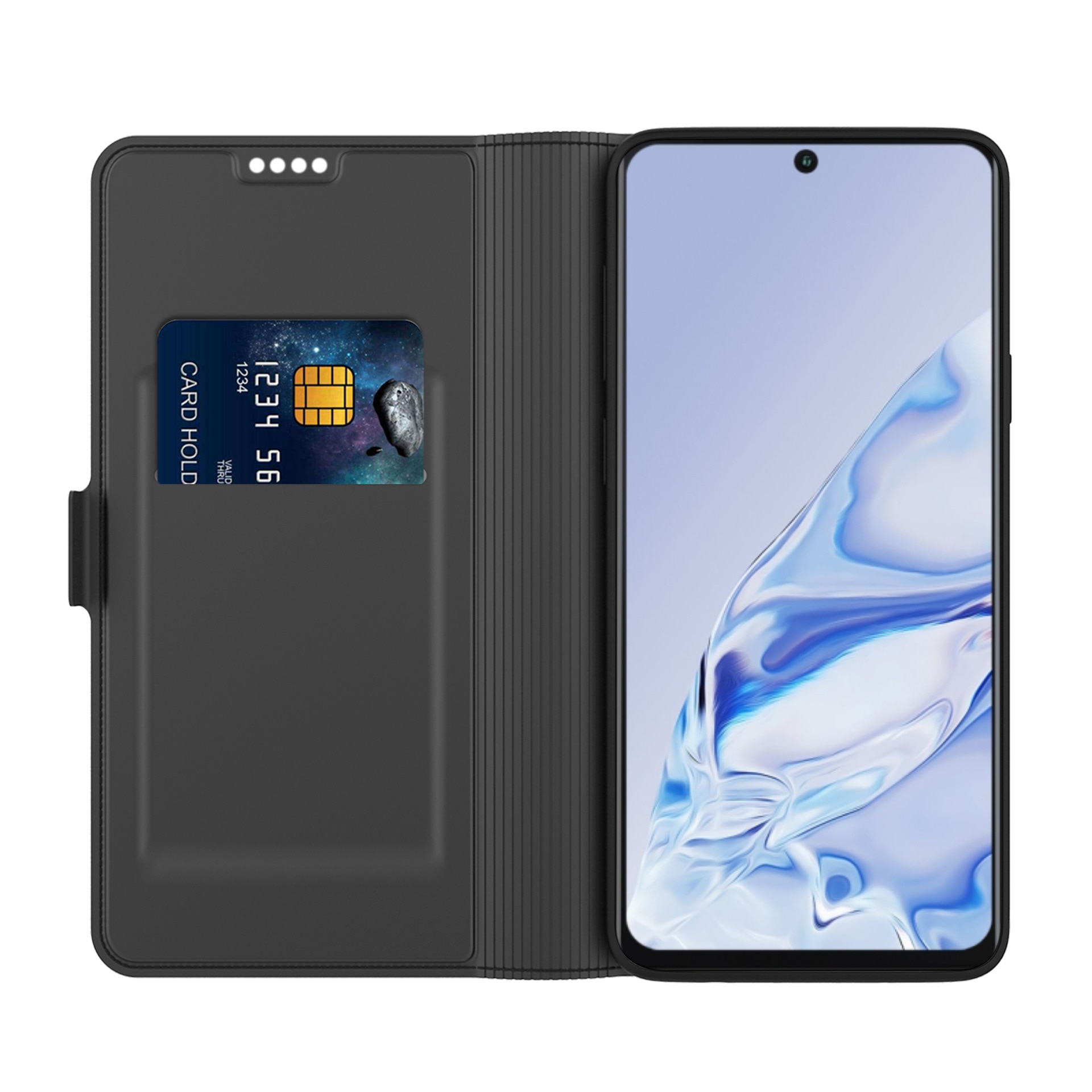 Slim Card Wallet Huawei P30 musta