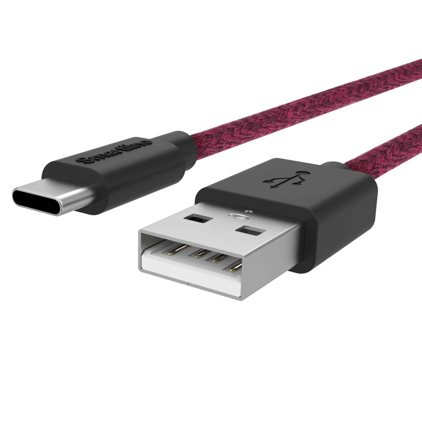 Fuzzy USB Cable USB-C 2m Purple