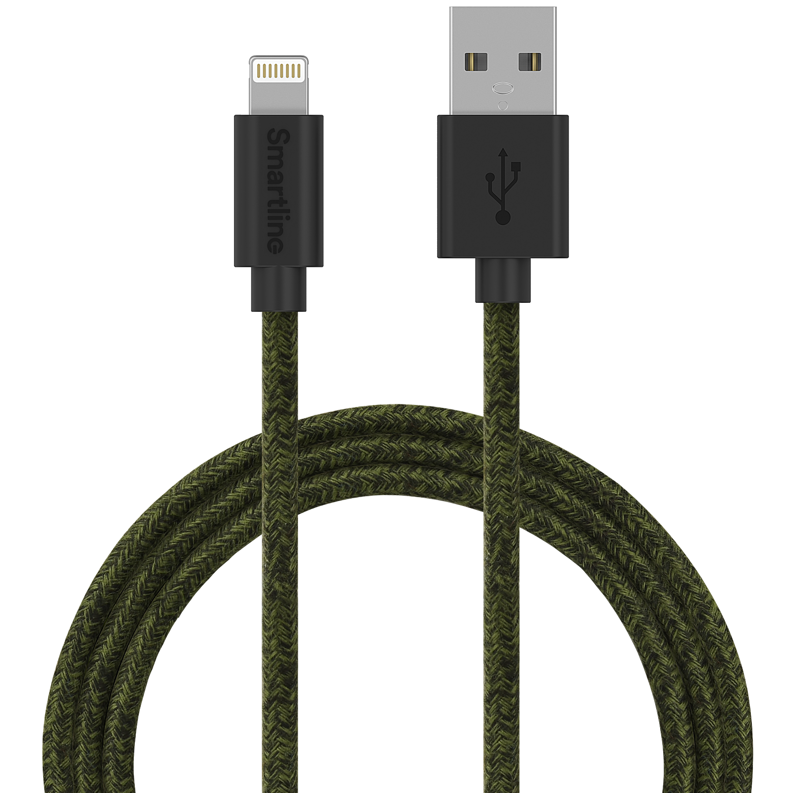 Fuzzy USB Cable Lightning 2m Green