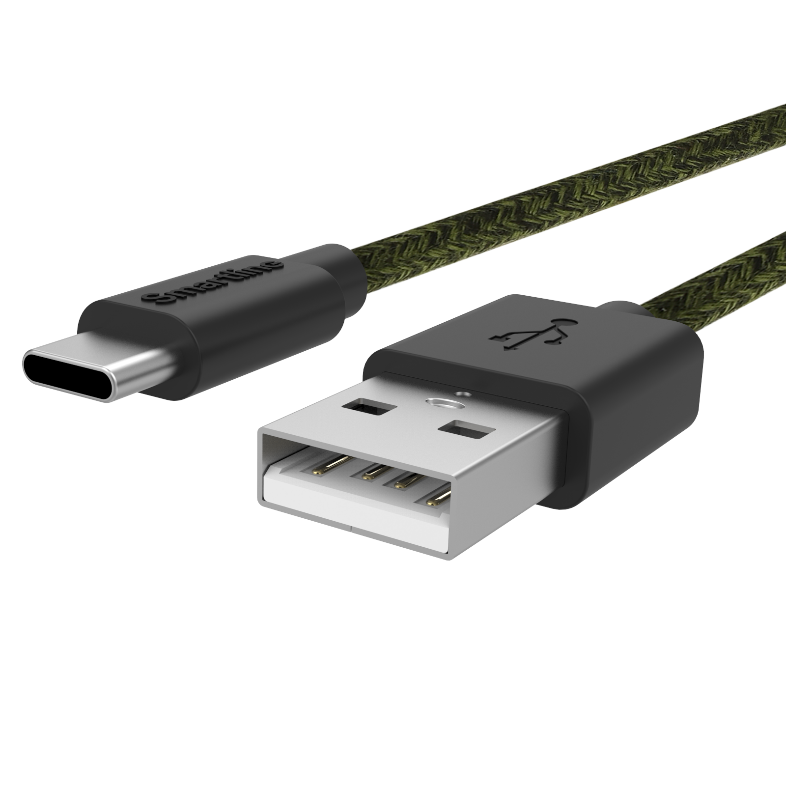 Fuzzy USB Cable USB-C 2m Green