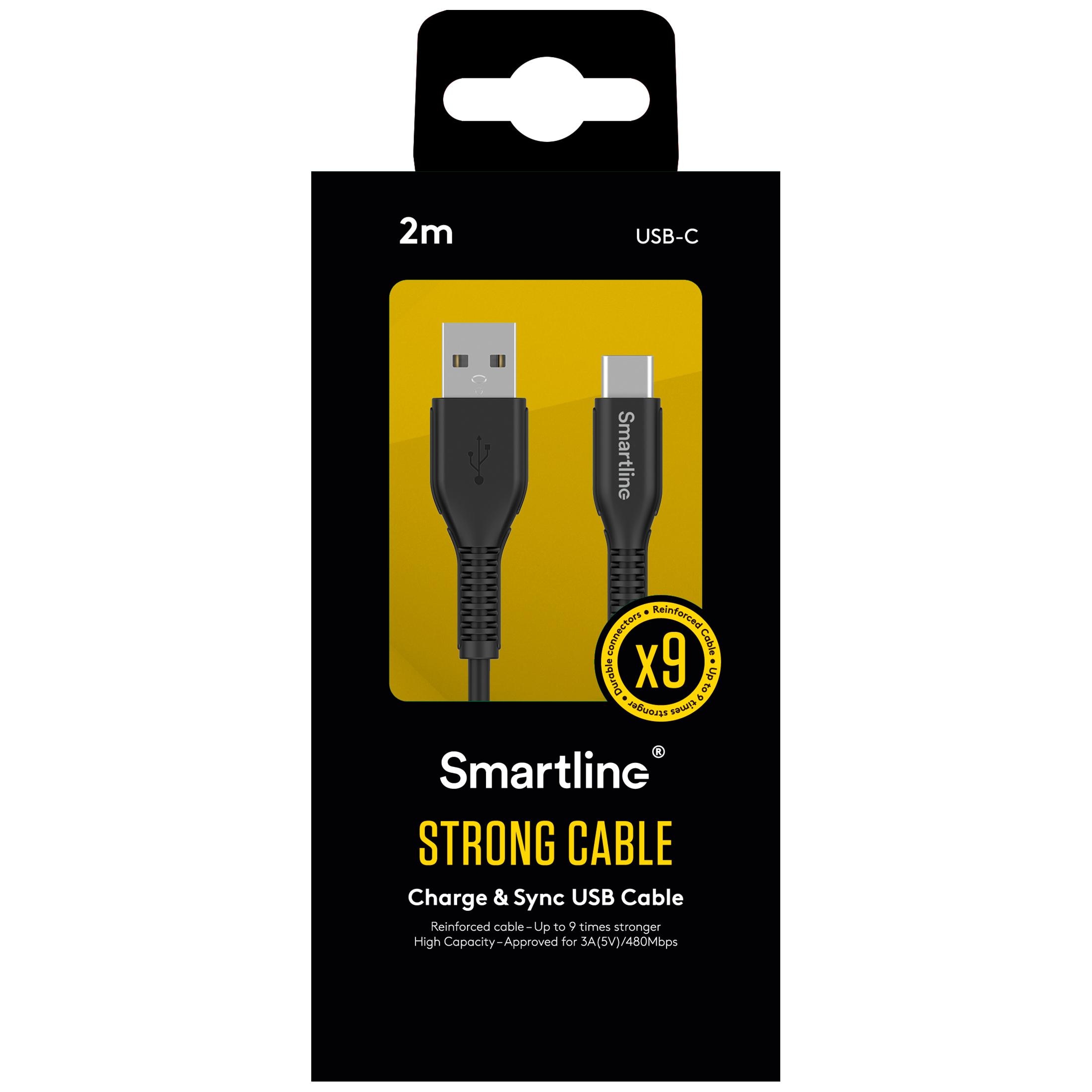 Strong USB Cable USB-C 2m musta