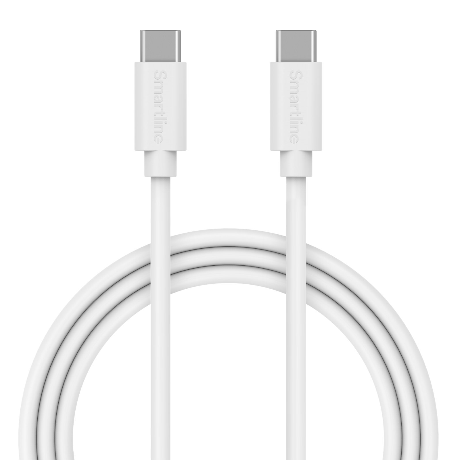 Pitkä USB-kaapeli USB-C - USB-C 2m iPad Air 10.9 5th Gen (2022) valkoinen