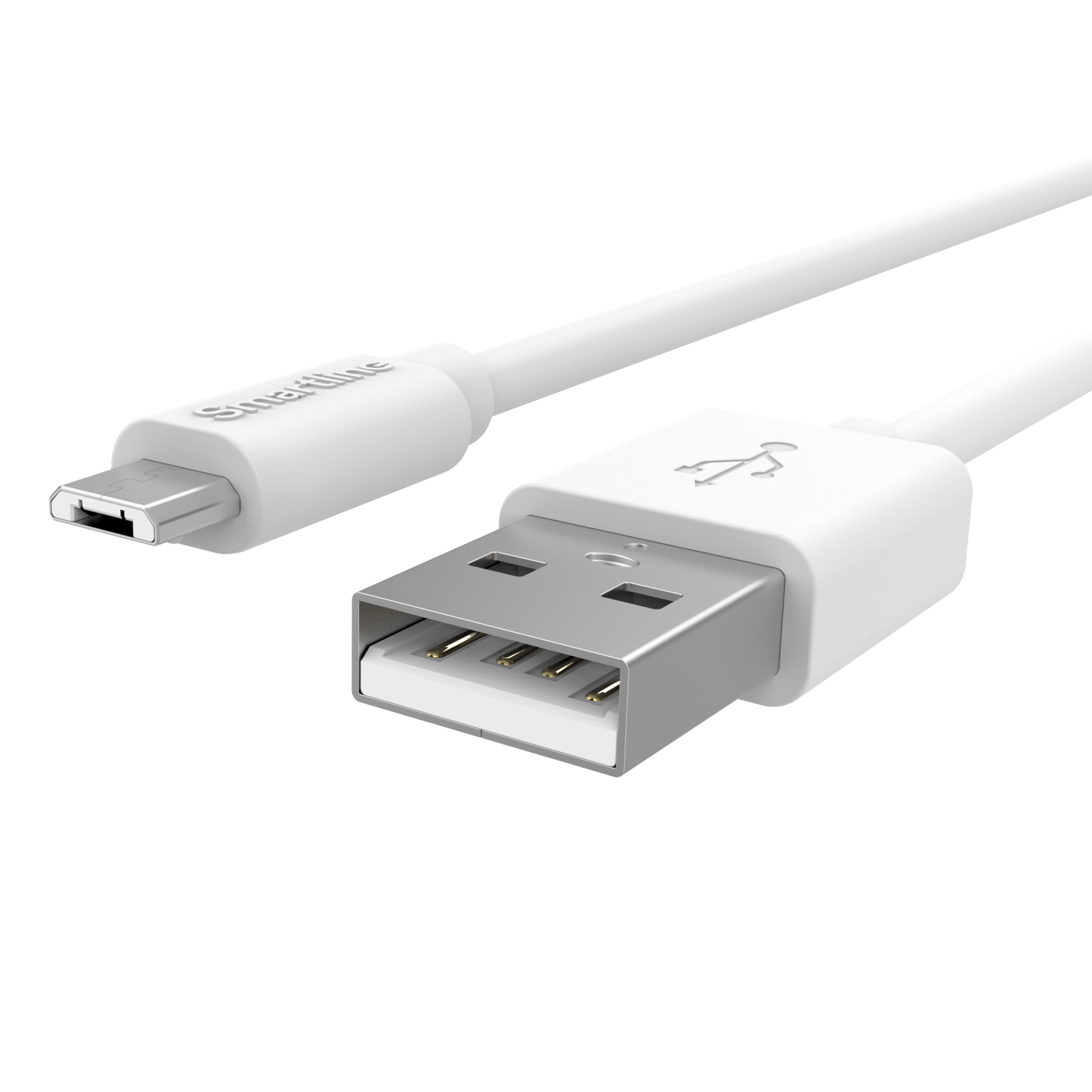 USB Cable MicroUSB 2m valkoinen