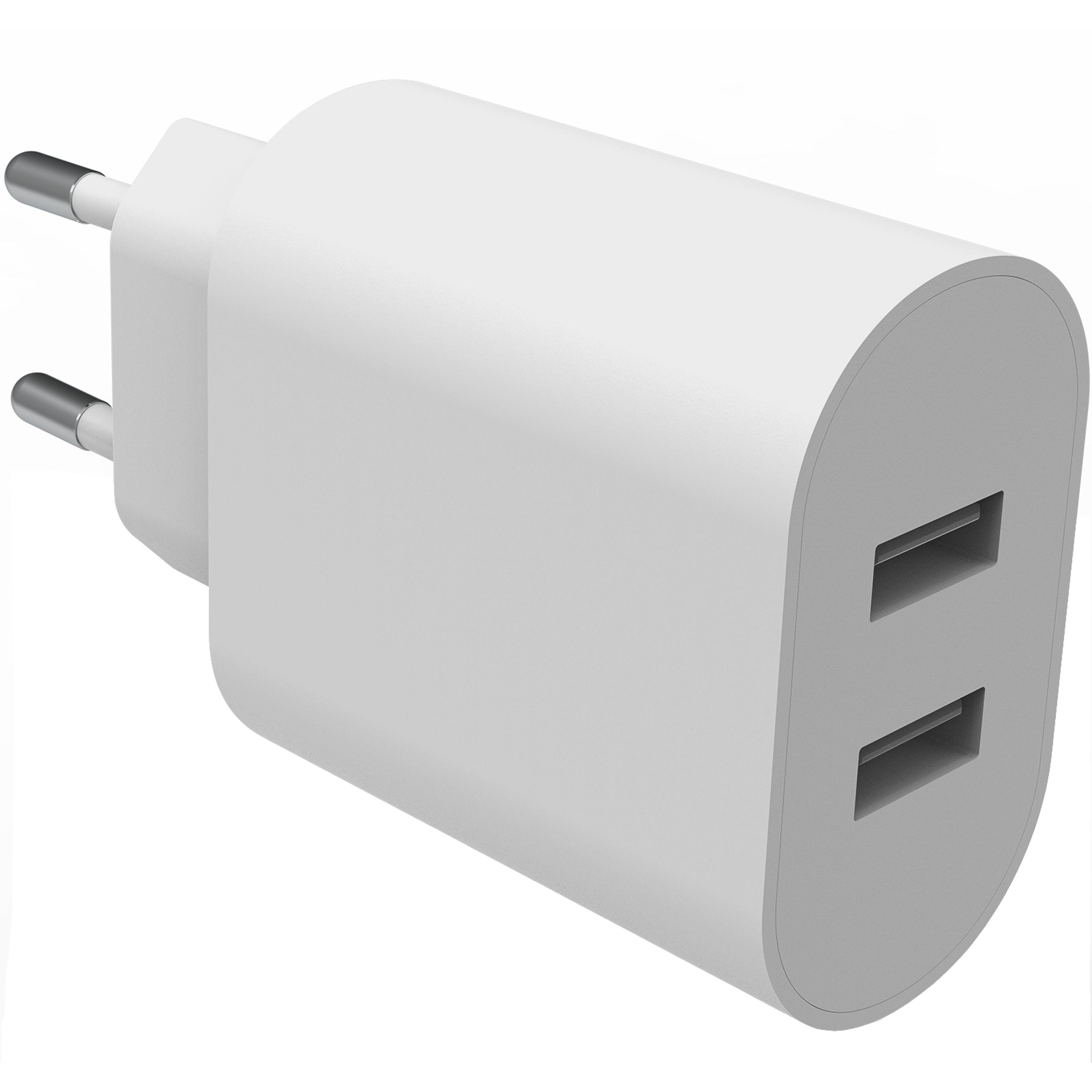 Dual USB Wall Charger valkoinen