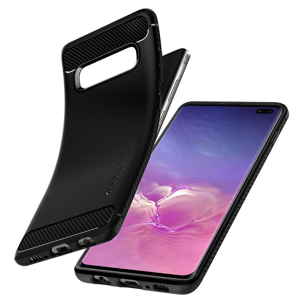 Galaxy S10 Plus Case Rugged Armor Black