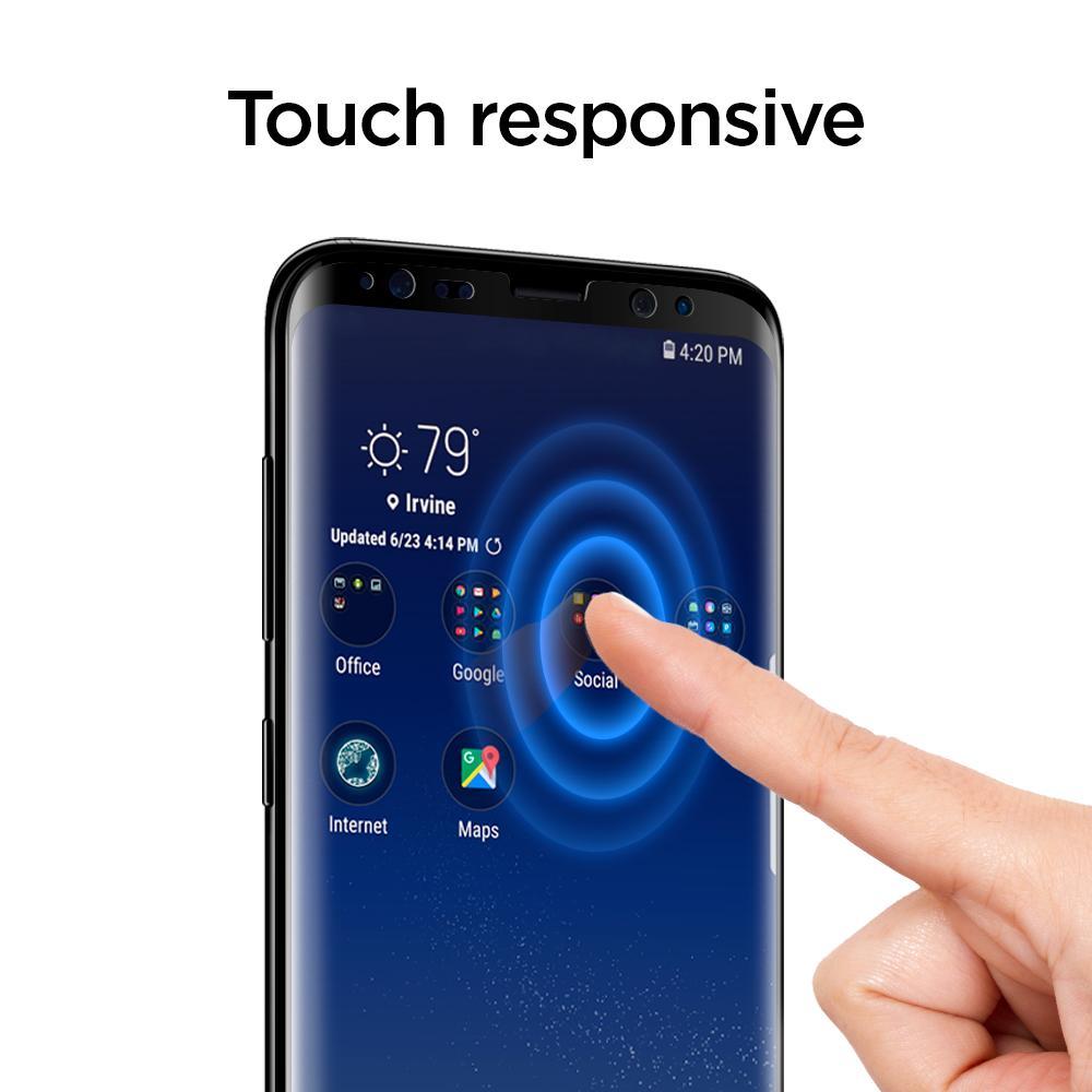 Galaxy S8 Screen Protector GLAS.tR Full Cover Glass
